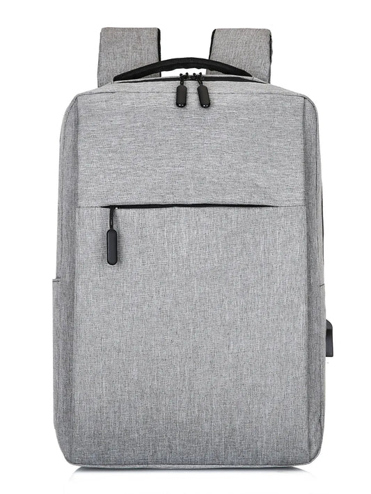 Adjustable straps Oxford cloth backpack bag medium size gray color
